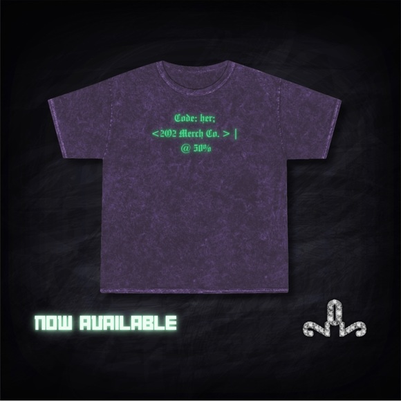 2O2 Merch Her Source Code Heavy Tee - Picture 4 of 6